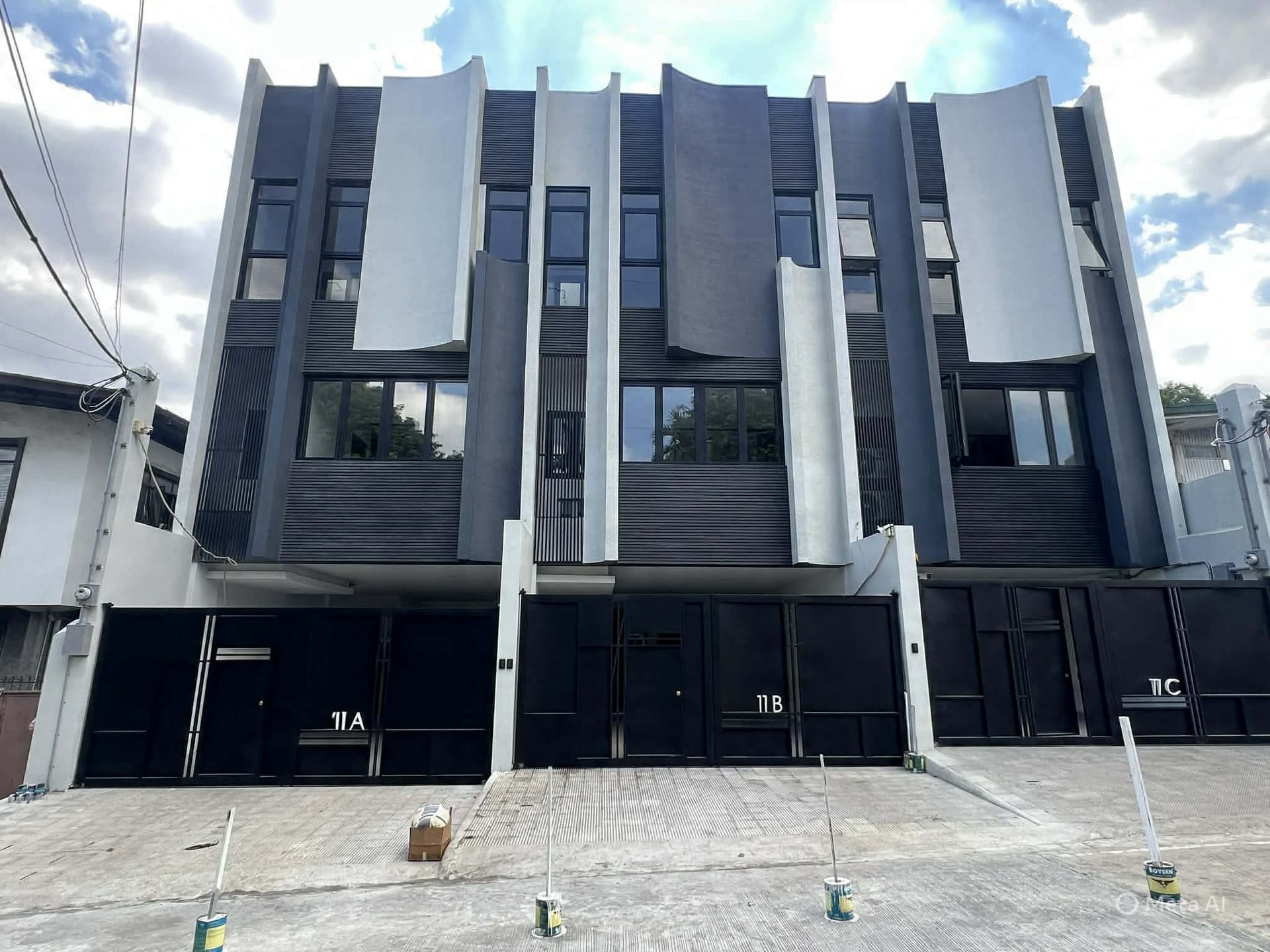 4BR UP Village Townhouse For Sale with 4 Car Garage Wide and Secured Street near Quezon City Hall SD
