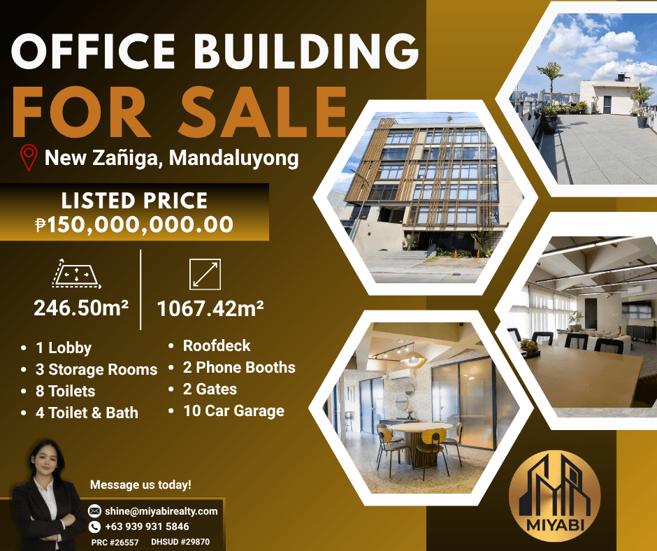 RUSH SALE!! 135M 6 Storey Office Building with Roofdeck For Events in New Zaniga Mandaluyong - LSS
