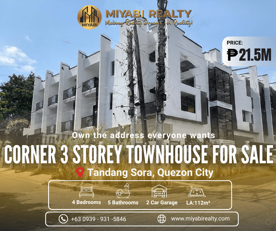 4BR 254sqm Townhouse for Sale in Quezon City