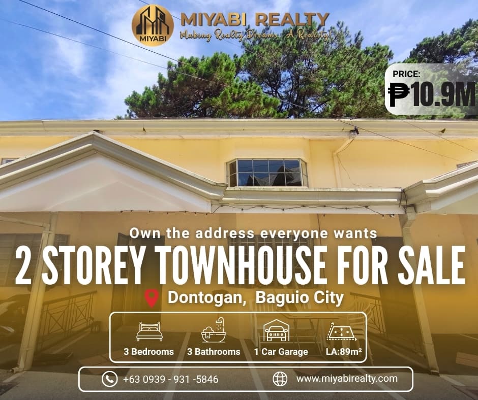 Ready For Occupancy ₱10.9M 2-Storey Townhouse for Sale in Greenvalley Baguio - LSS