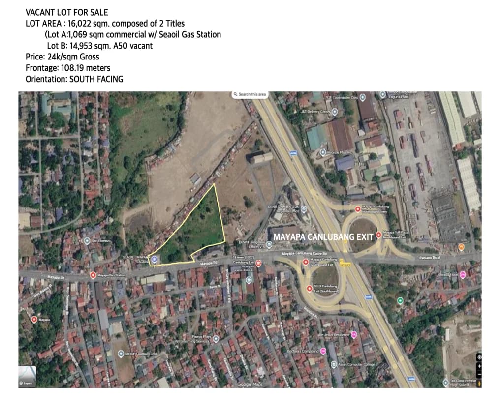 Commercial Lot Along Mayapa Road, Calamba | Lot for Sale in Laguna